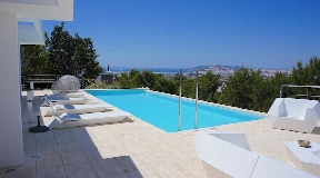 Modern villa with outstanding views to Ibiza and the sea in Can Rimbau