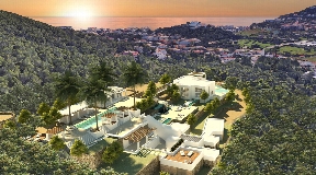 Large luxury house in two separate buildings and a pool house in Ibiza Santa Eulalia