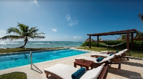( MEXICO ) Luxury villa in front of the sea in Tulum with acces to the sand beach