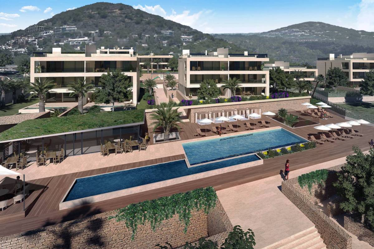 Buy a modern apartment in Ibiza with Dalt Vila views