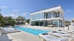 Villa is in minimalist style for sale near to Ibiza with rental license
