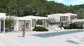 Brand new built villa with beautiful views in a rural area close to Santa Eulalia