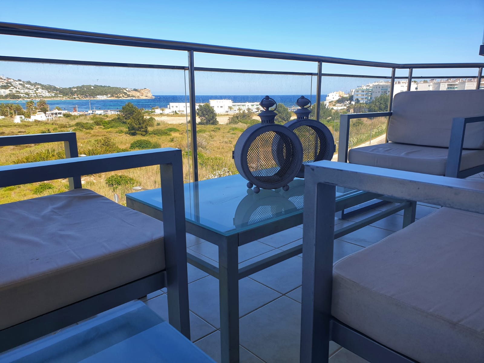 Modern luxury apartment with panoramic view near Marina Botafoch and Talamanca beach