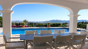 Villa with private pool and stunning views across the countryside to the sea with rental l