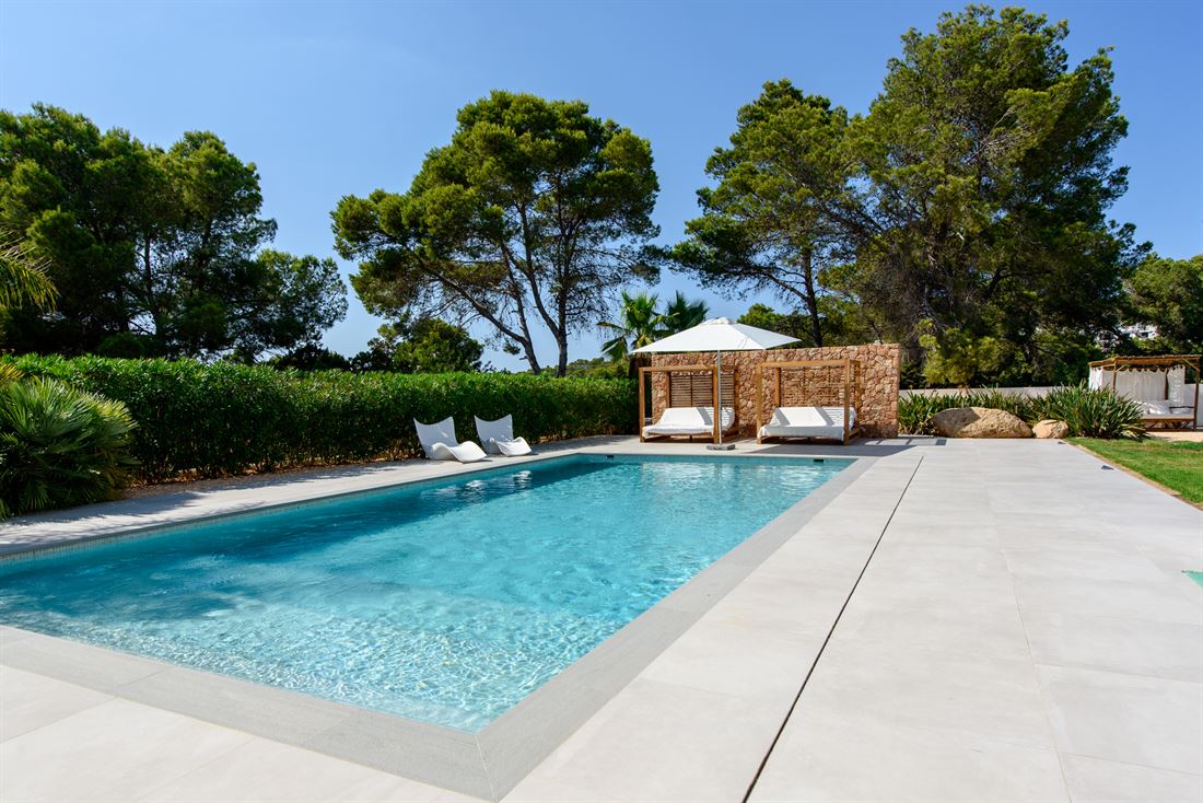 A stunning newly build modern villa in Cala Tarida for sale