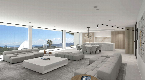 Nice Plot with a modern house with sea views for sale in Ibiza with best sea views