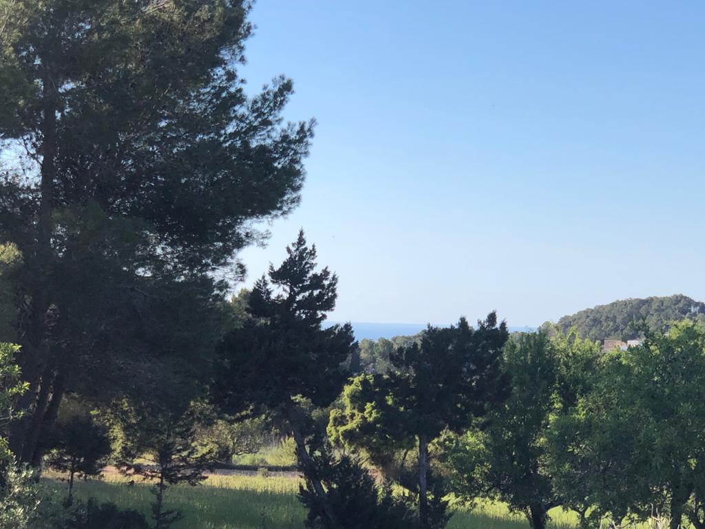 Very large land to build two nice villas with sea views and sunset in Cala Tarida