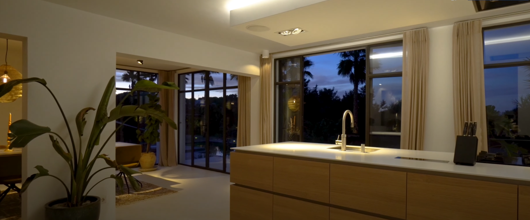 Impressive modern villa with high windows near to the beaches on the west coast von Ibiza