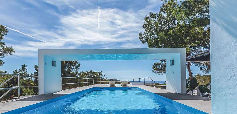 Modern villa with sea view and sunset in Cala Vadella for rent