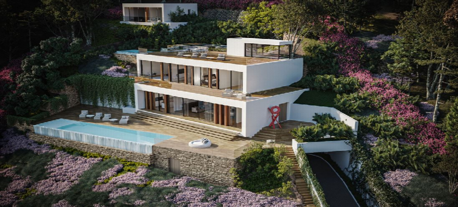 Magnificent new villa under construction with sea views