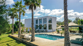 Modern villa nestled amidst the natural beauty of Ibiza's western coast