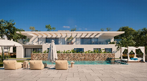 New project of 4 villas located in Talamanca, Ibiza