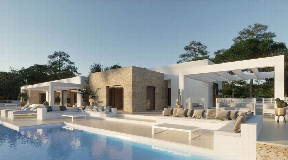 Stunning villa - to be finished - with fantastic view close to beach for sale in Cala Conta